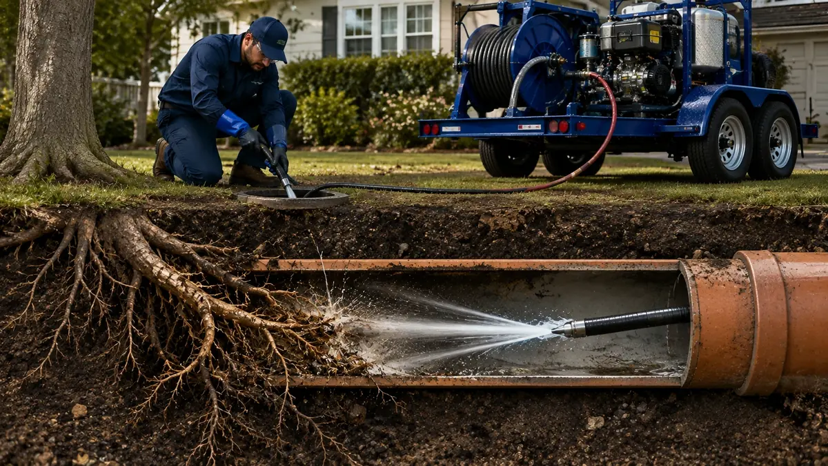 Tree Root Removal with Hydro Jetting in Pleasant Hill